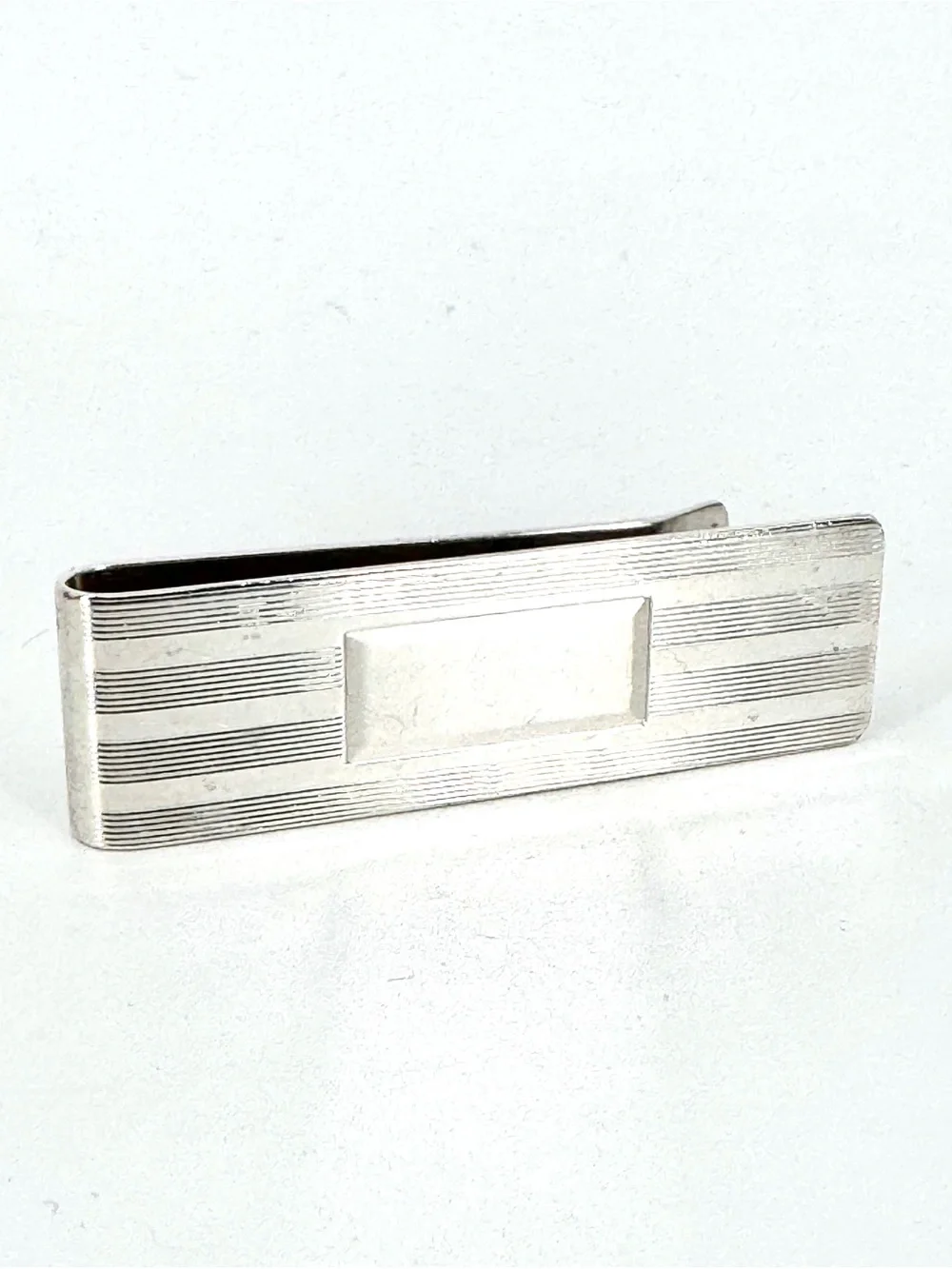 Vintage Sterling Silver Tiffany Men's Money Clip - Engravable Panel